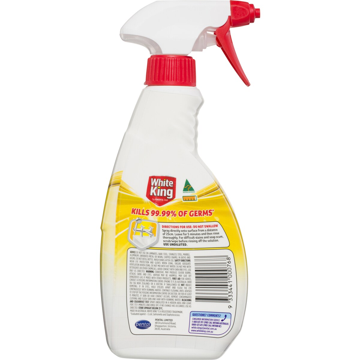 White King Bleach Spray Lemon 500mL