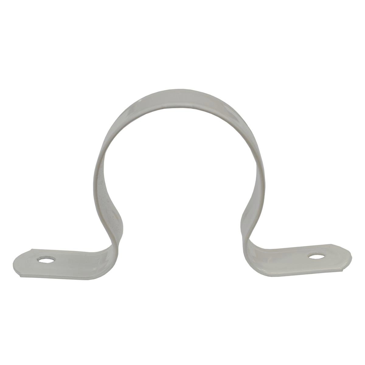 Kinetic 40mm DWV Pipe Saddle Clips - Iron - White - Secure Plumbing Pipes