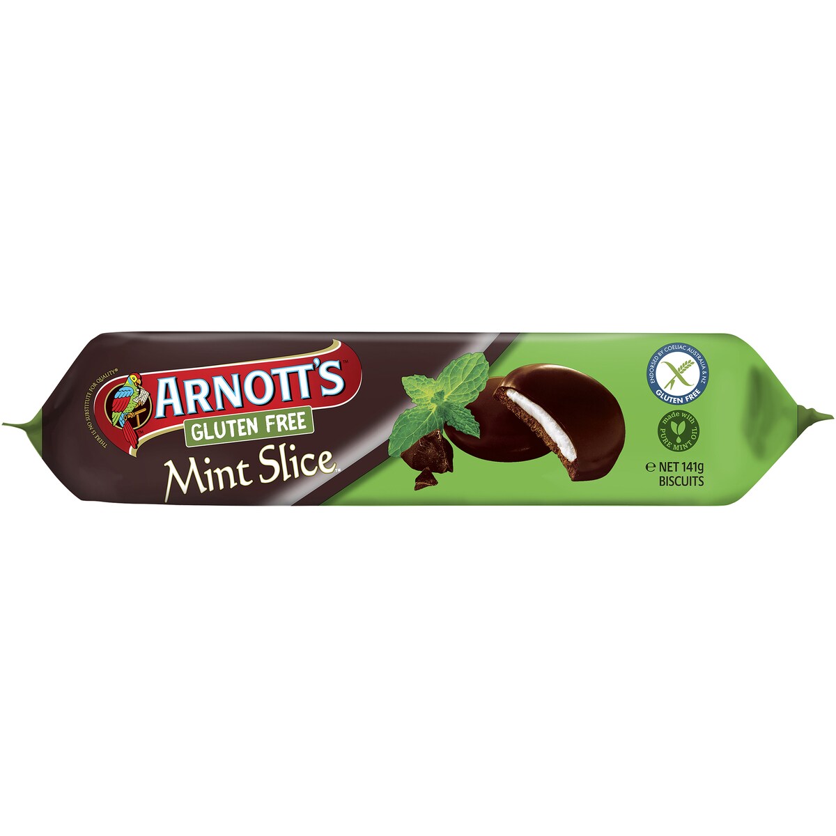 Arnotts Gluten Free Mint Slice Chocolate Biscuits 141g