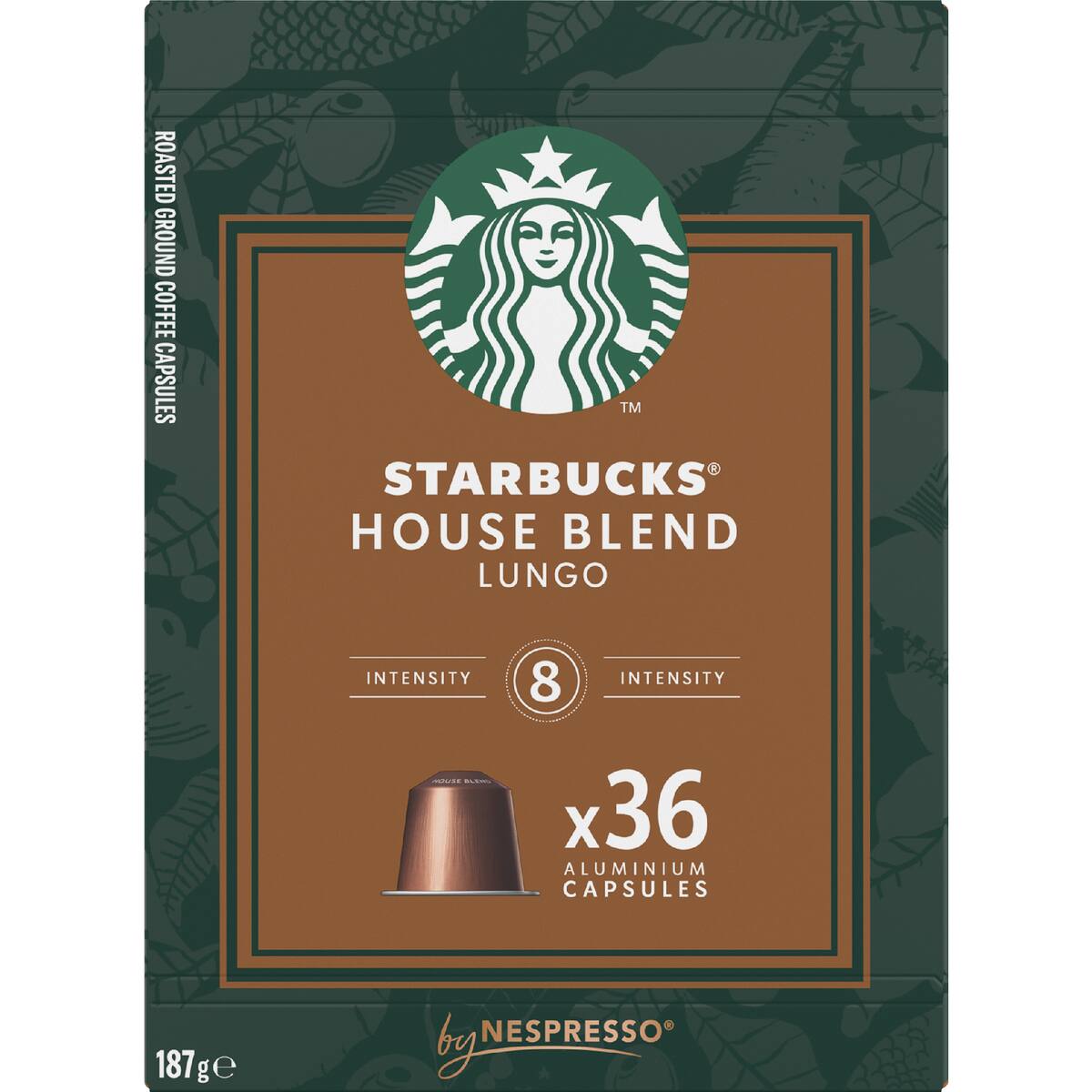 Starbucks By Nespresso House Blend Coffee Pods 36 Pack