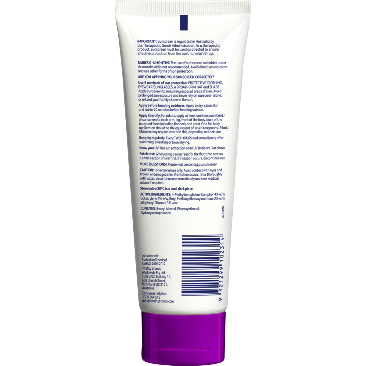 Cancer Council Kids Spf 50+ Sunscreen 110ml