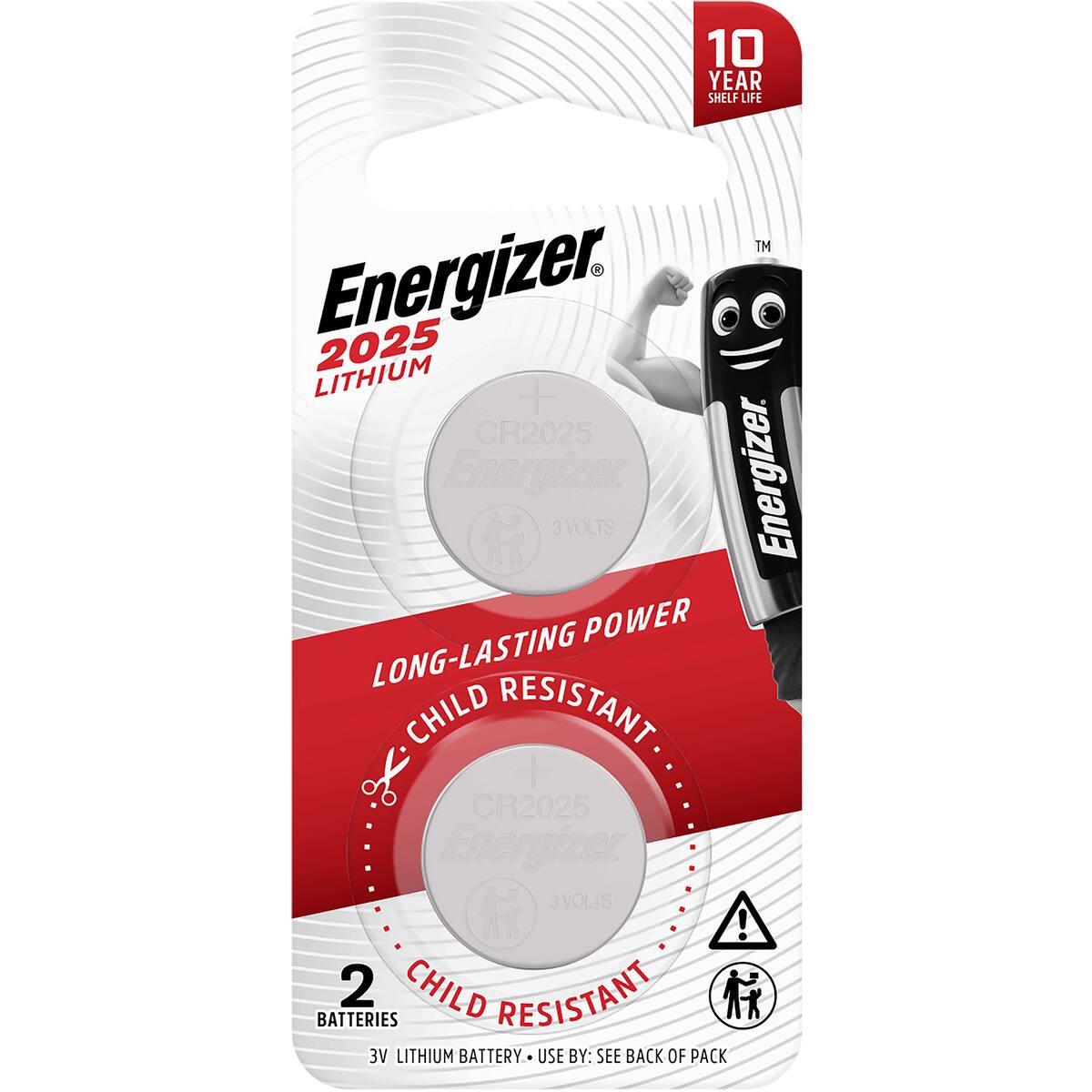 Energizer 2025 Cr2025 Lithium Coin Battery 2 Pack