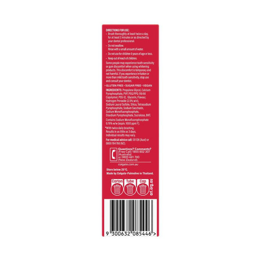 Colgate Optic White Luminous Express Teeth Whitening 2% Hydrogen Peroxide Toot ... 85g