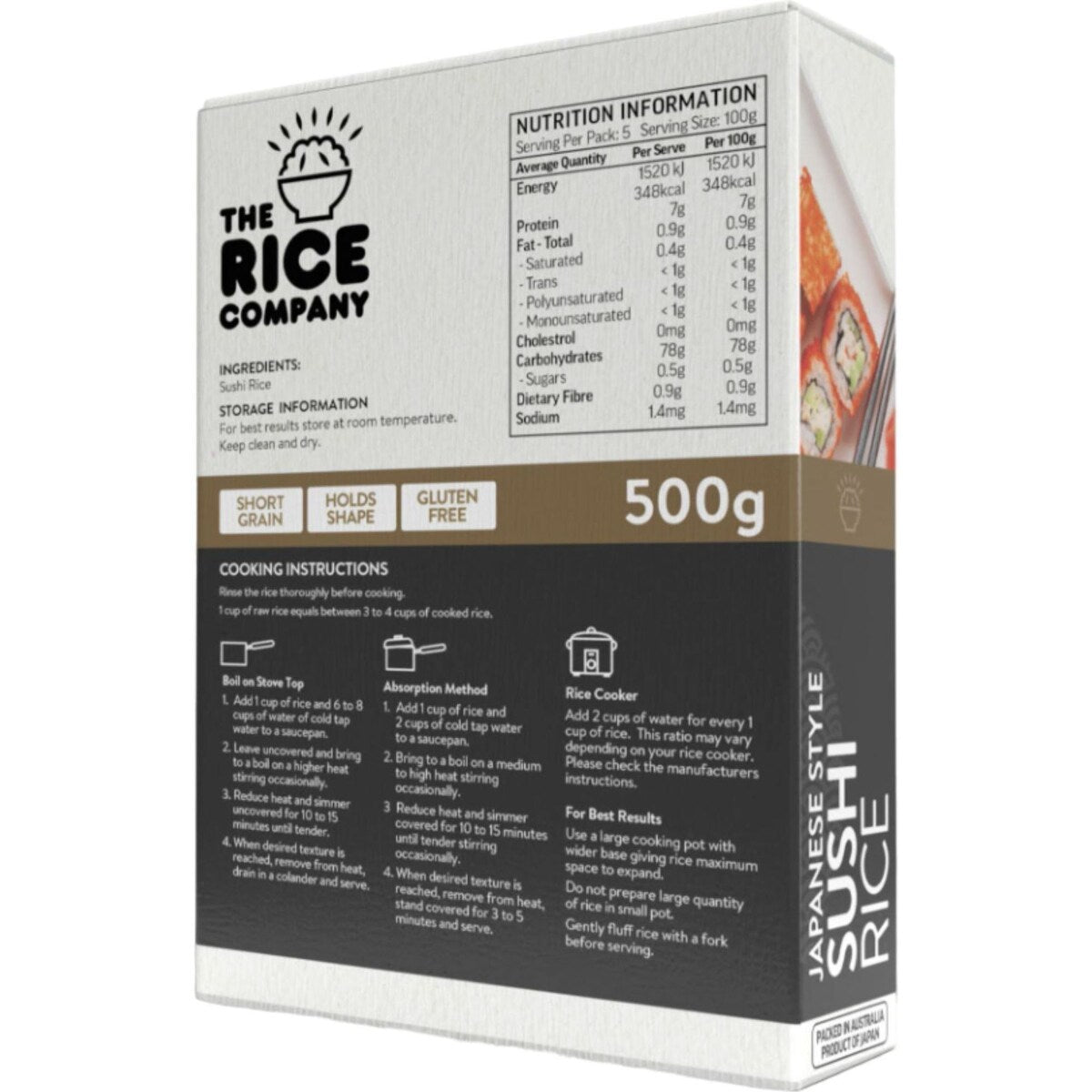 The Rice Company Japanese Sushi Rice 500g