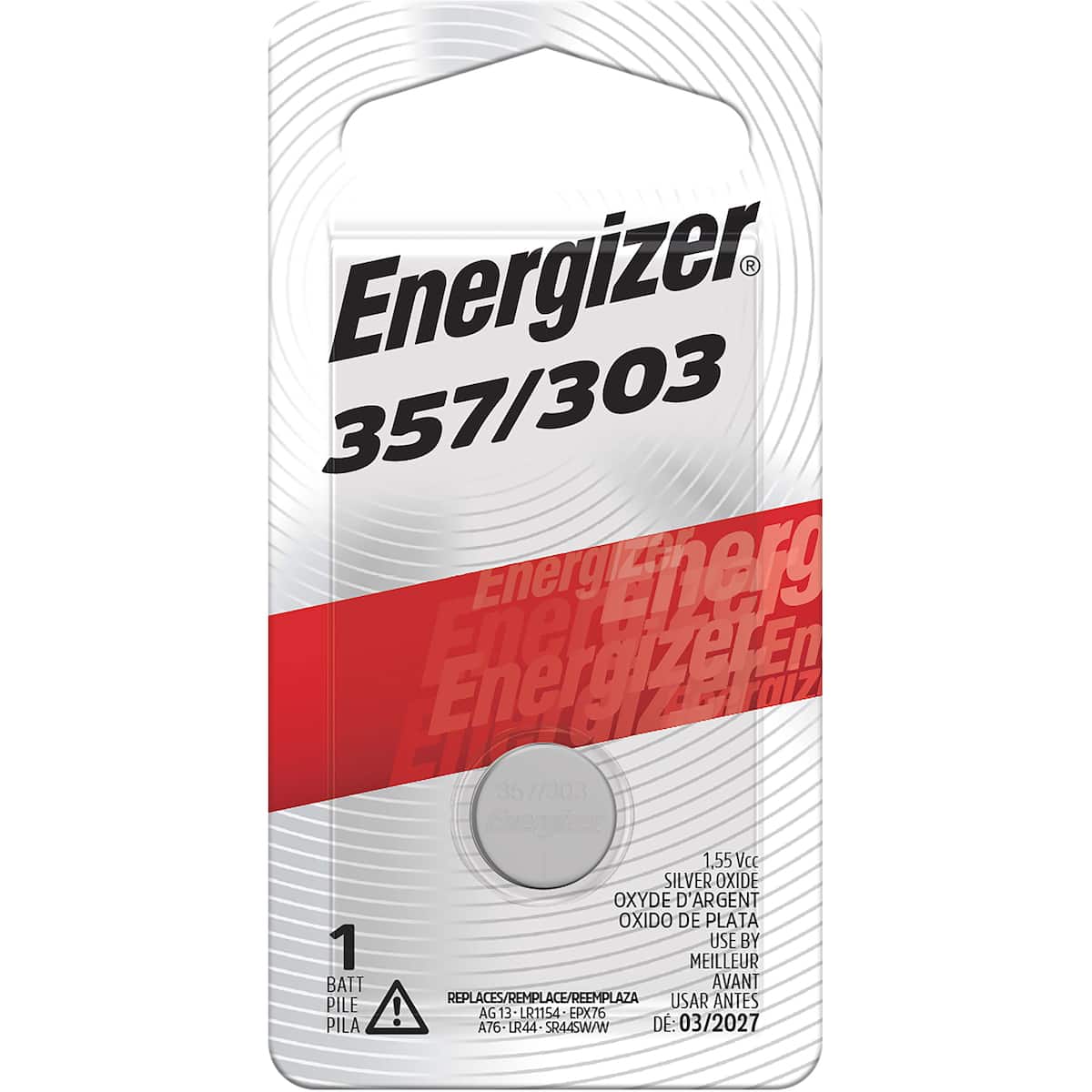 Energizer 357 303 Silver Oxide Watch Button Battery Each
