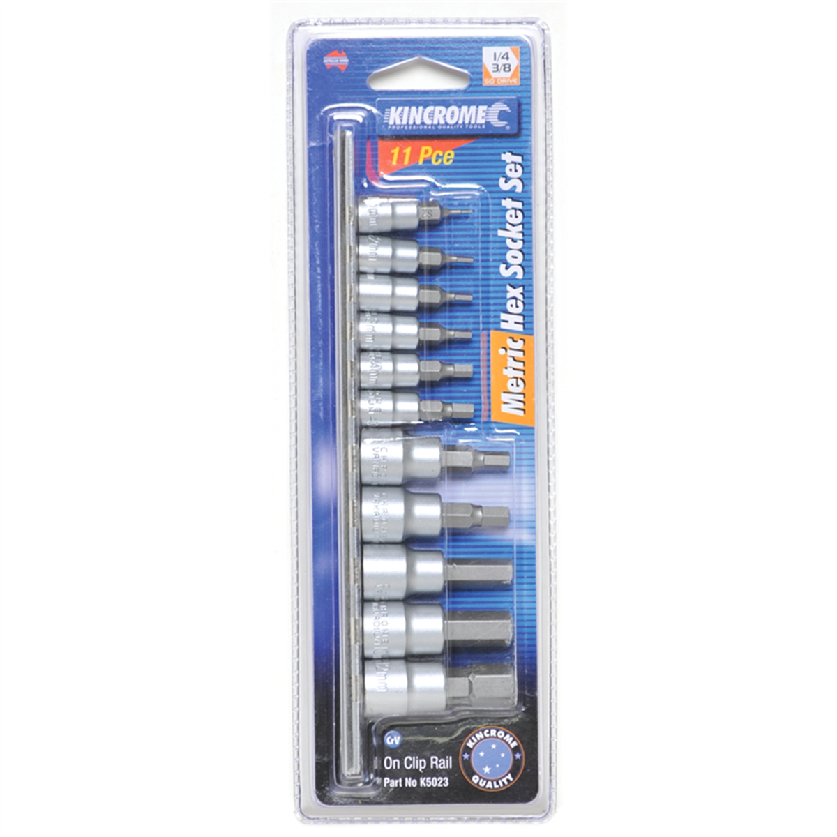 Kincrome Socket Set - 11 Piece - S2 Steel - Heavy Duty Use