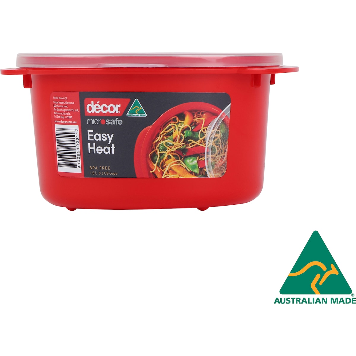 Decor Microsafe Easy Heat Round Container 1.5l Each