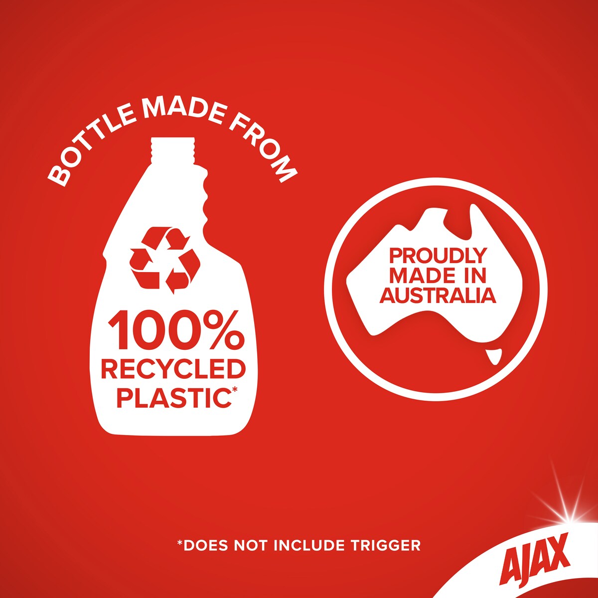 Ajax Spray & Wipe Glass Cleaner Trigger Spray 500ml