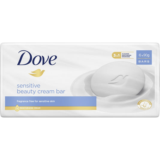 Dove Beauty Cream Bar Sensitive 6 X 90 G