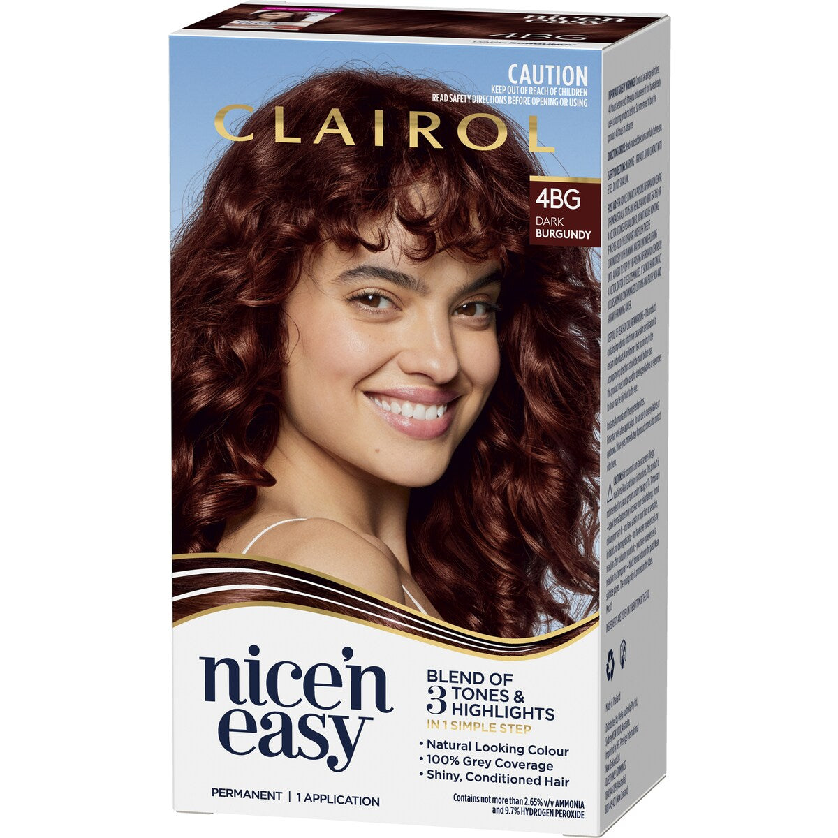 Clairol Nice 'N Easy Permanent 4BG Dark Burgundy Hair Colour each