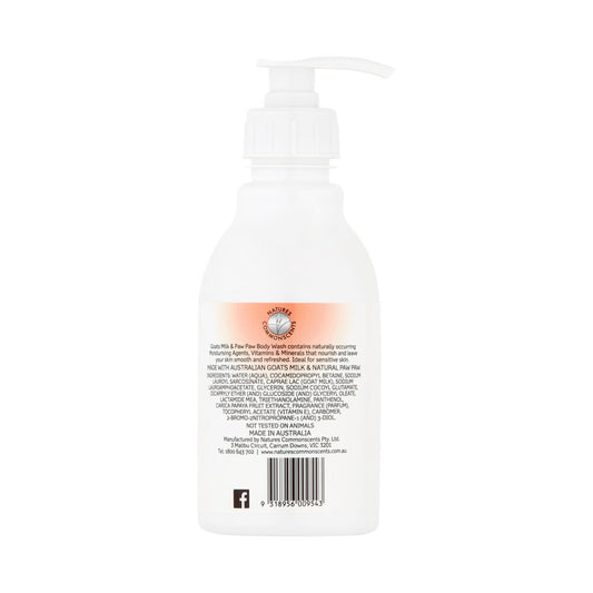 Natures Commonscents Natural Goats Milk & Paw Paw Body Wash - 600mL