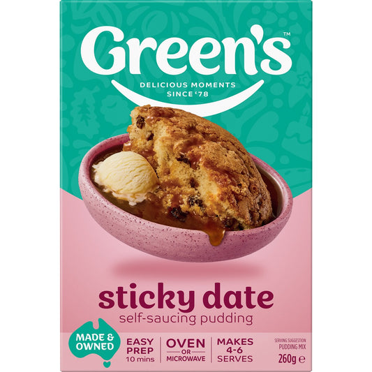 Greens Pudding Traditional Sticky Date 260g