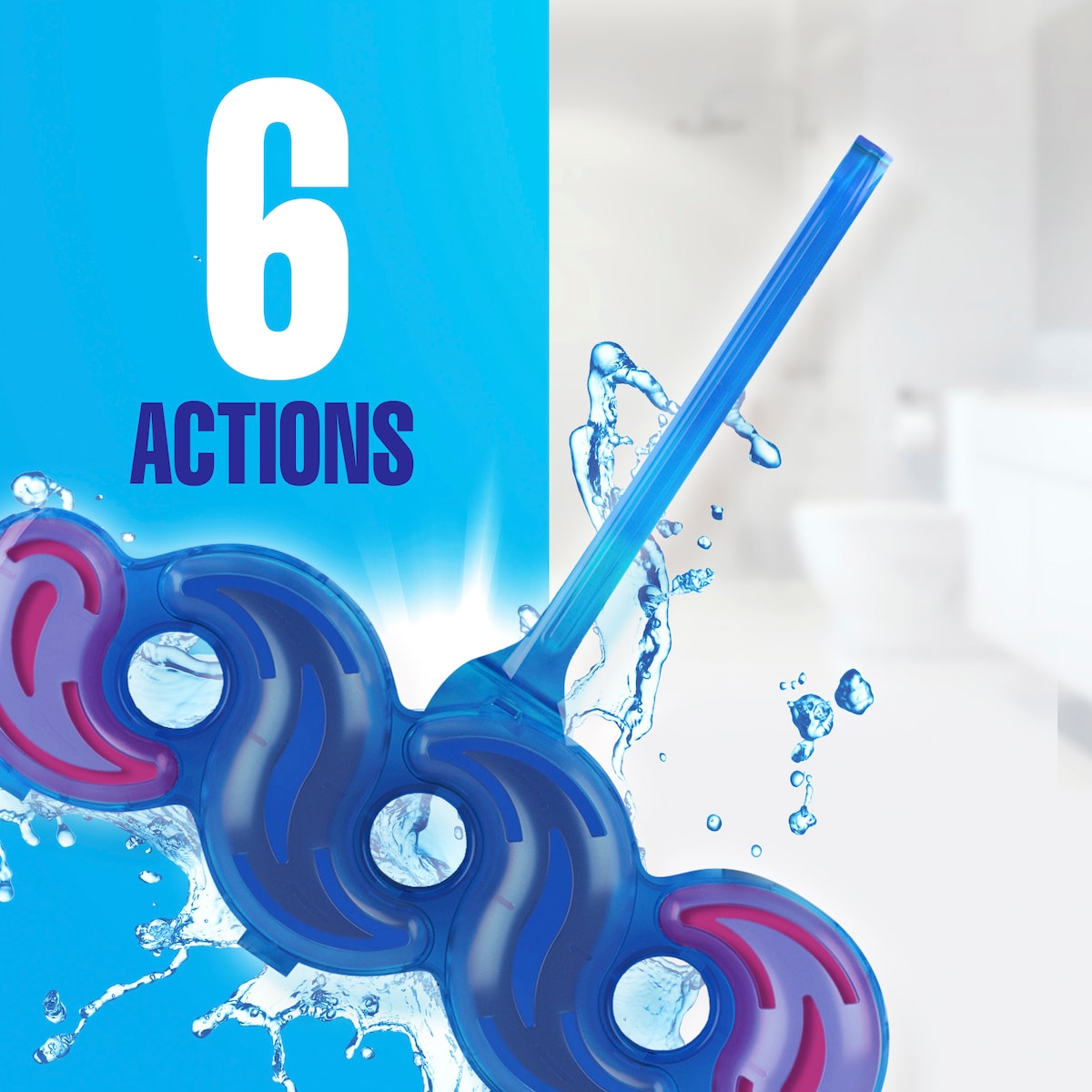 Harpic Blue Power Floral Sensations Toilet Cleaner Block Each