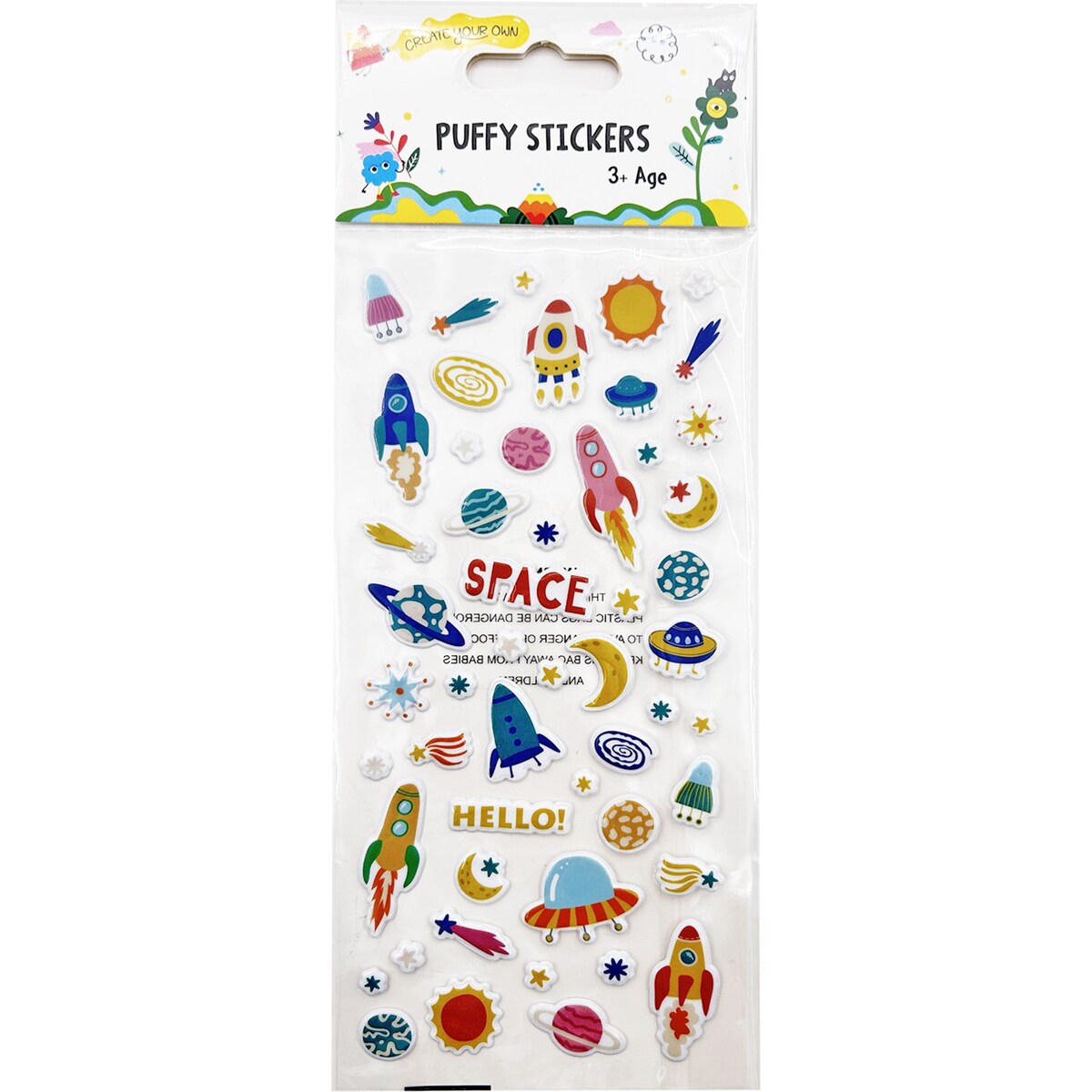 Puffy Stickers Assorted Each