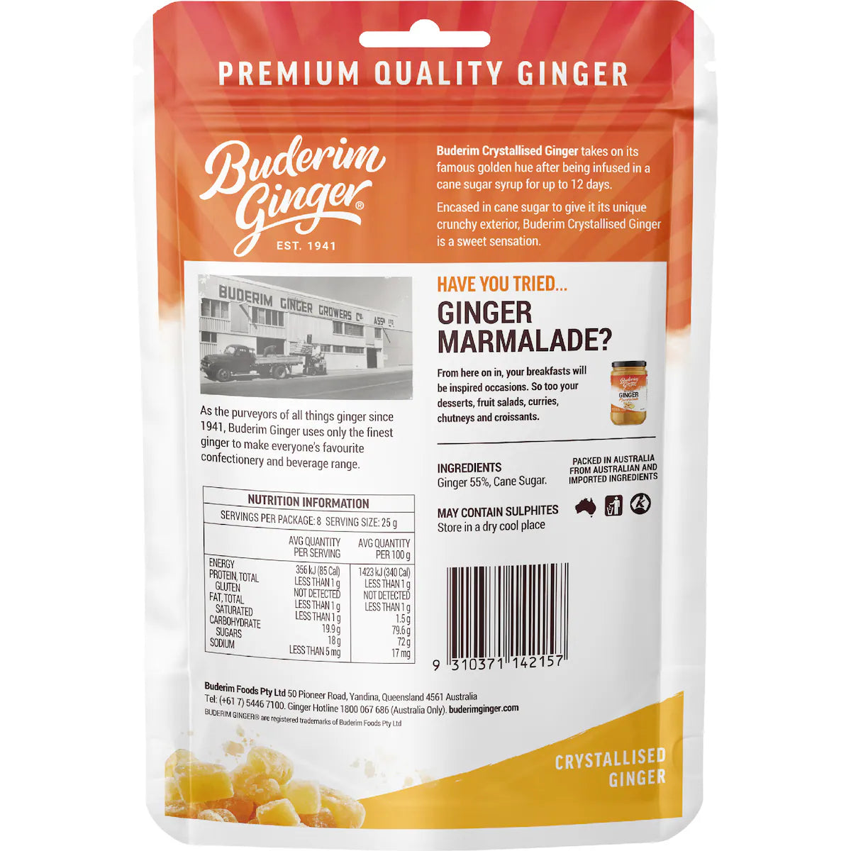 Buderim Ginger Crystallised Ginger | 200g