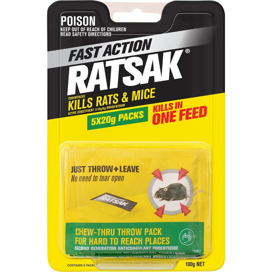 Ratsak Fast Action Throw Packs 100g