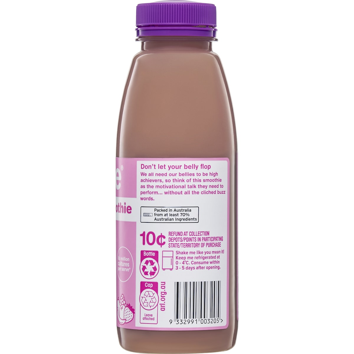 Nudie Probiotic Smoothie Strawberry Raspberry Pear Orange Banana 400ml