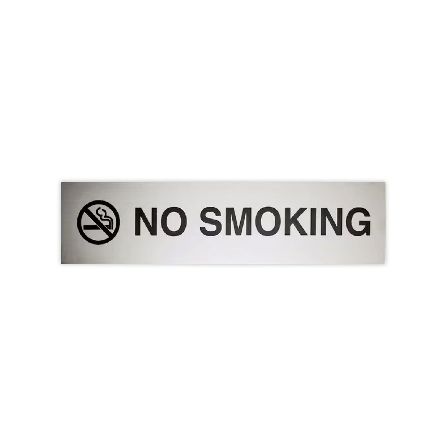 Sandleford Stainless Steel No Smoking Sign - 200 x 50mm