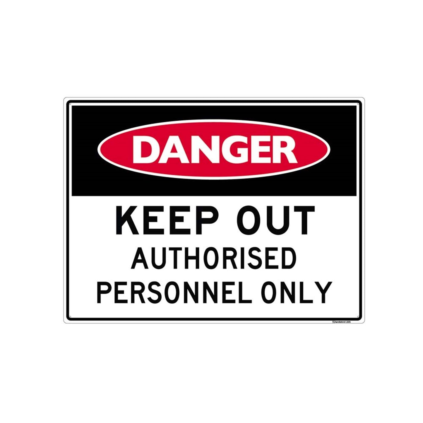 Sandleford Authorised Personnel Only Plastic Sign - 450 x 600mm