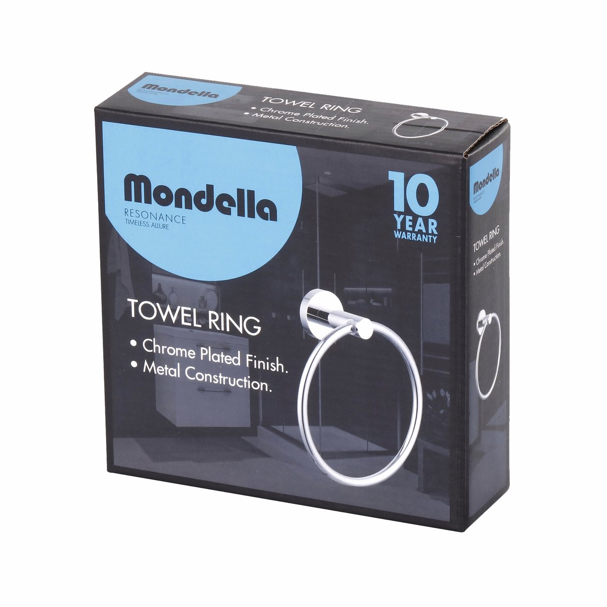 Mondella Towel Ring - 155mm - Metal - Chrome Finish
