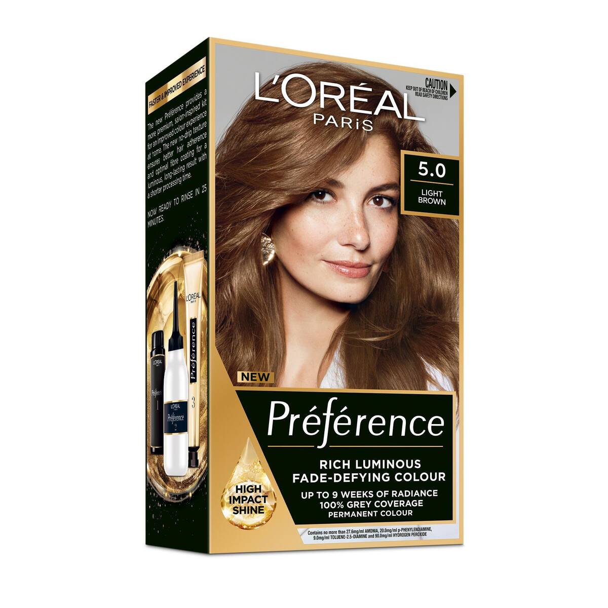 L'oreal Paris Preference Hair Colour 5 Light Brown Each