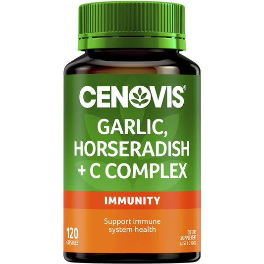 Cenovis Garlic Horseradish + Vitamin C Complex For Immune Support 120 pack