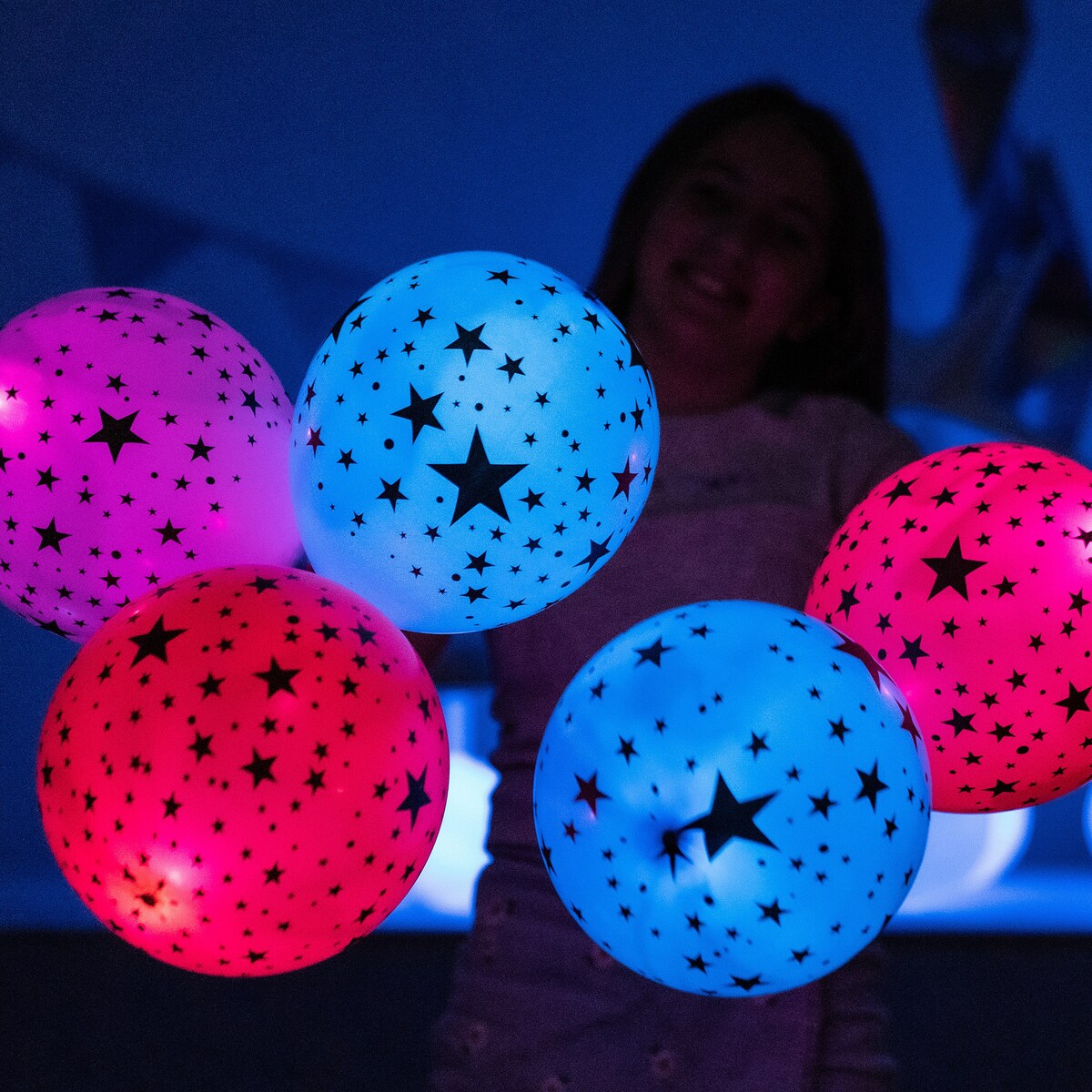 Illooms Led Balloons Stars Light Up Balloons 5 Pack