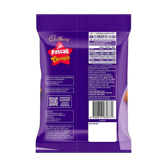 Cadbury Pascall Caramels Lollies - 160g