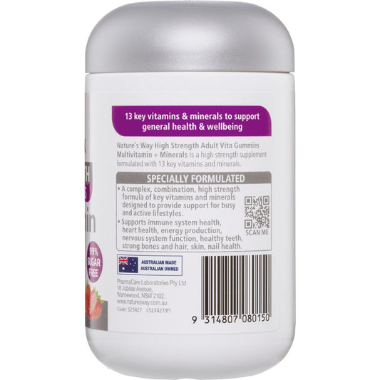 Natures Way High Strength Multivitamins & Minerals Adult Gummies 65 Pack