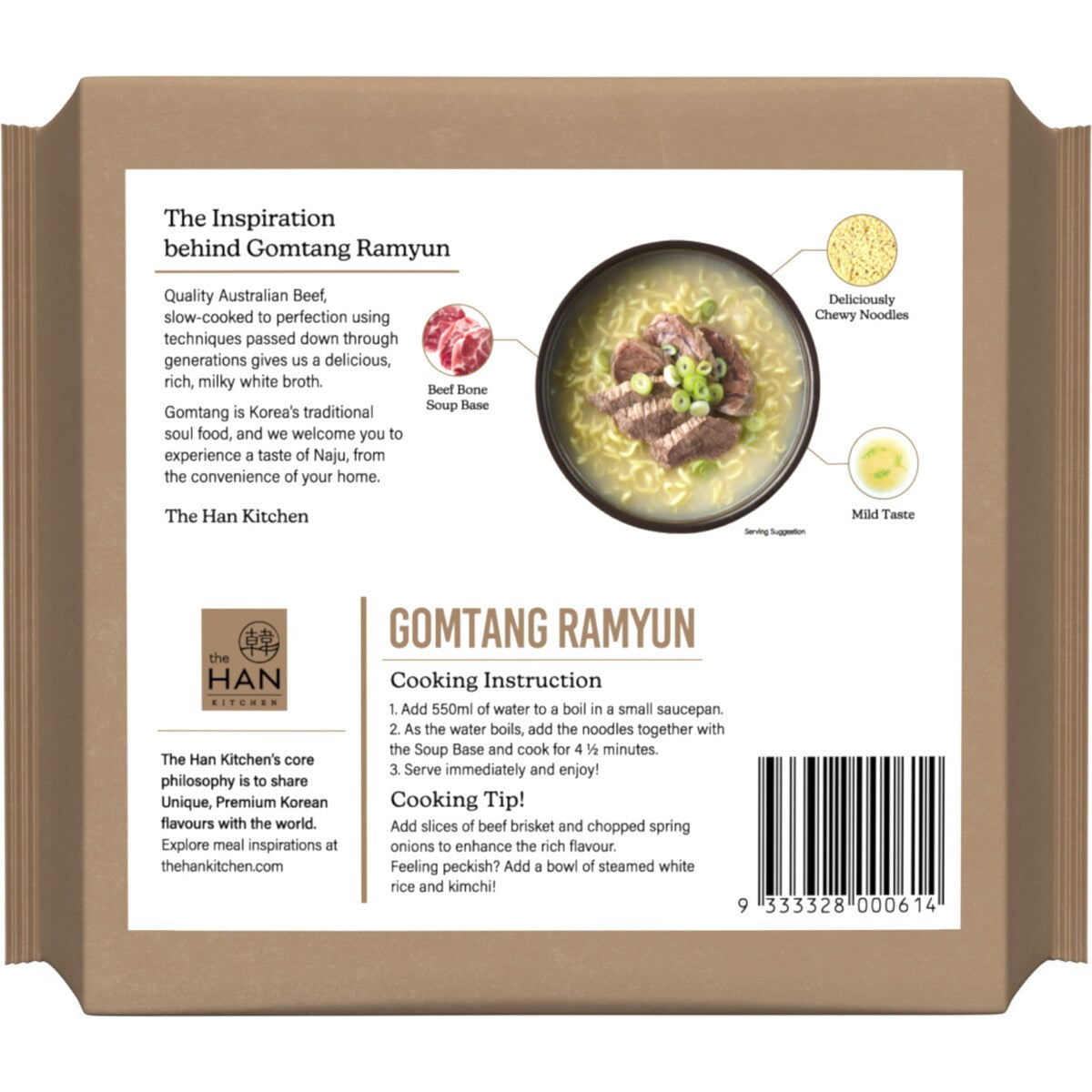The Han Kitchen Beef Ramyun 4 pack