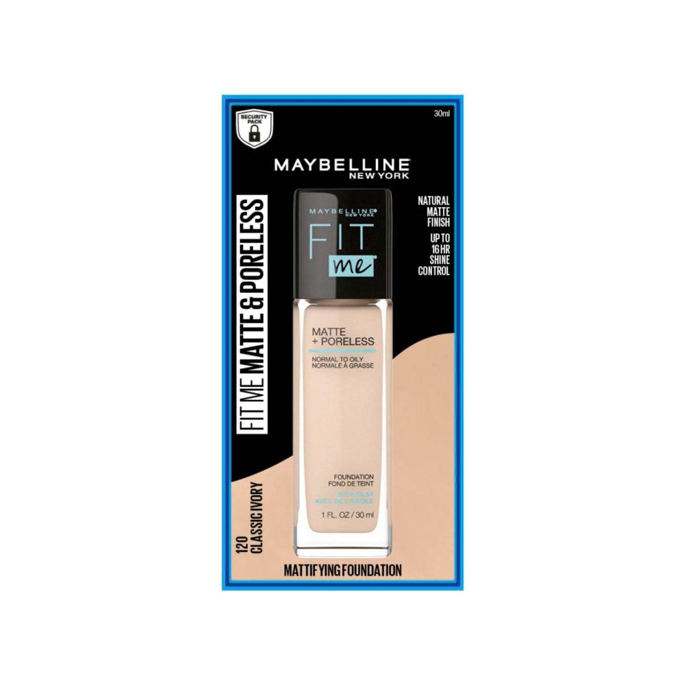 Maybelline Fit Me Matte + Poreless Foundation 120 Classic Ivory - 30mL