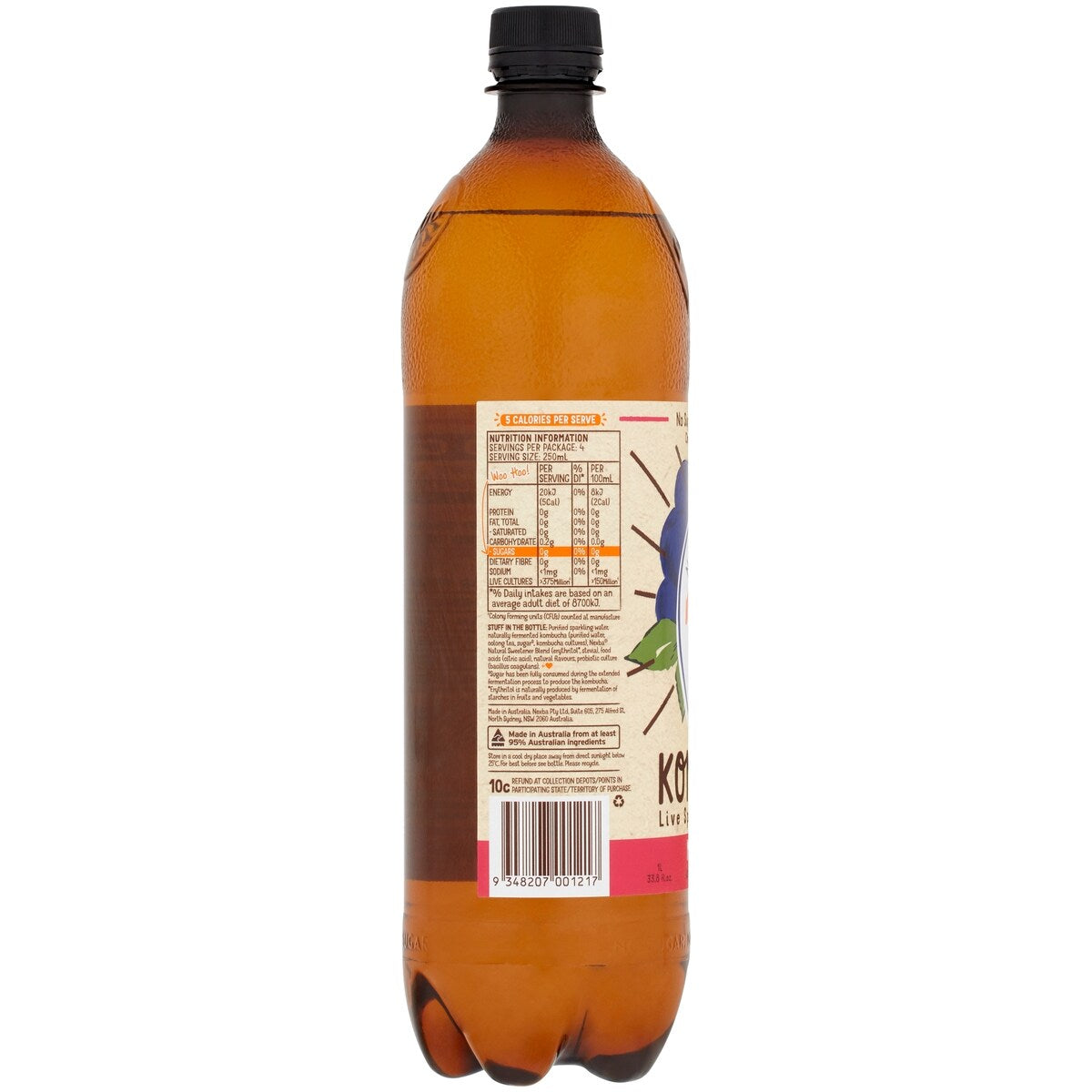 Nexba Sugar Free Kombucha Mixed Berry 1L