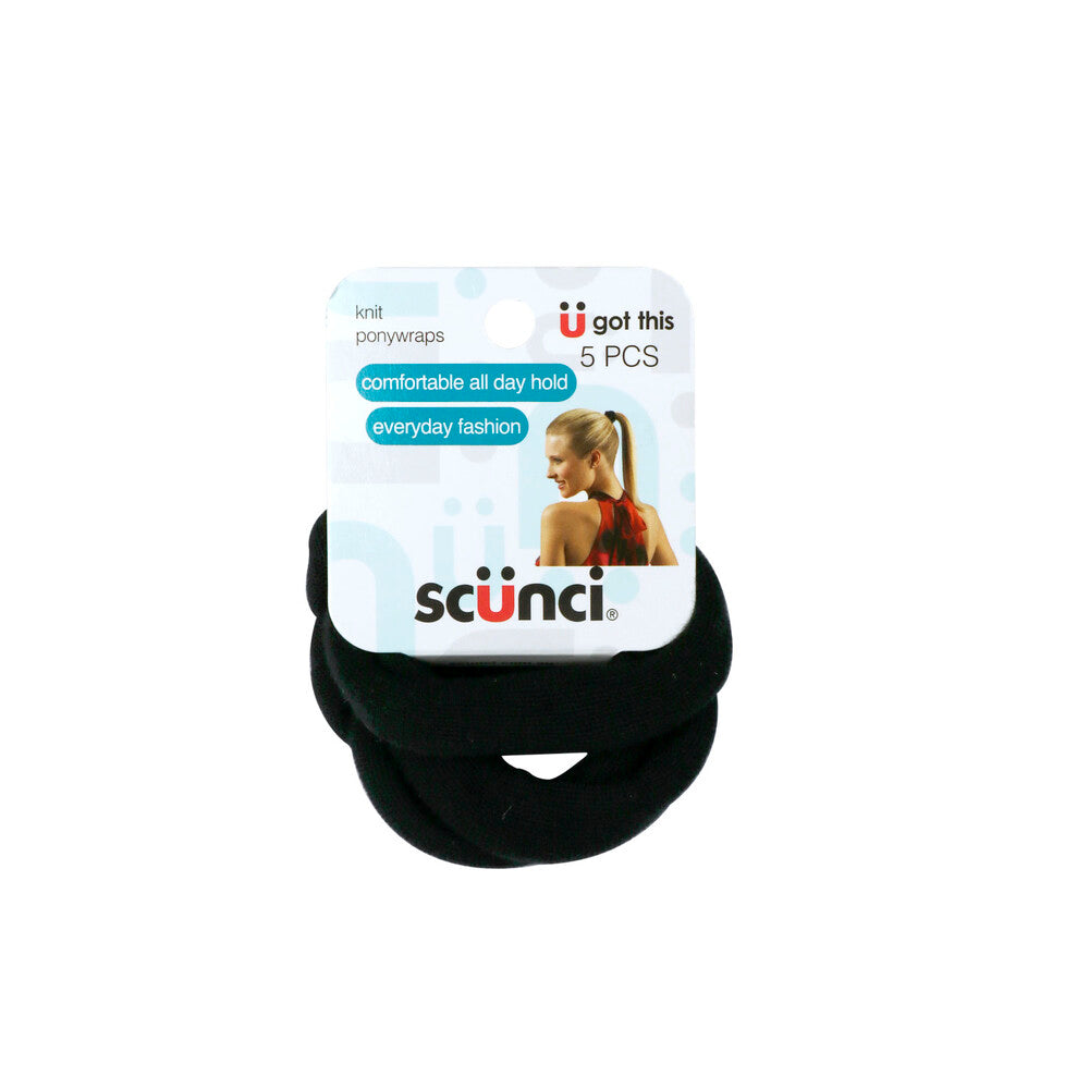 Scunci Effortless Beauty Knit Pony Wraps - 5 Pack
