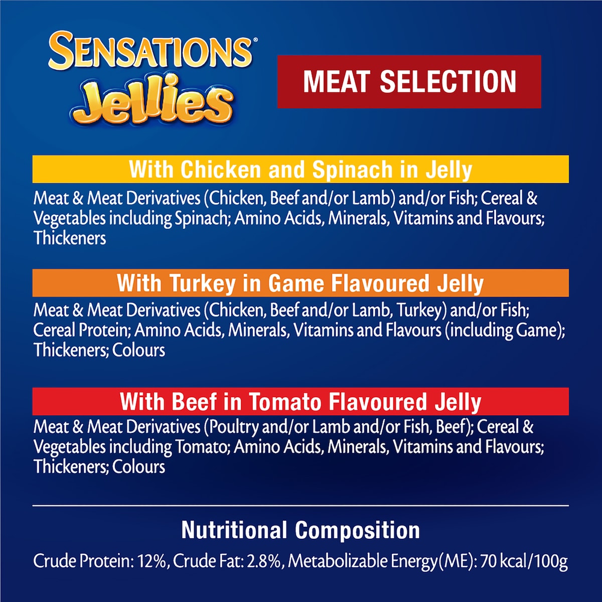 Felix Sensations Jellies Meat Selection Wet Cat Food 85g X 24 Pack