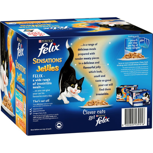 Felix Sensations Jellies Fish Selection Cat Food 24 Pack