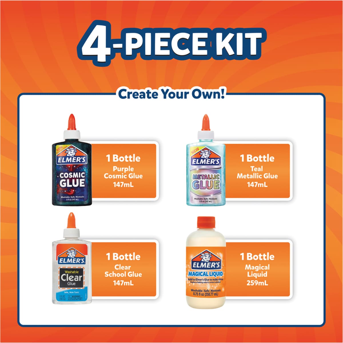 Elmers Slime 4 Piece Starter Kit Each