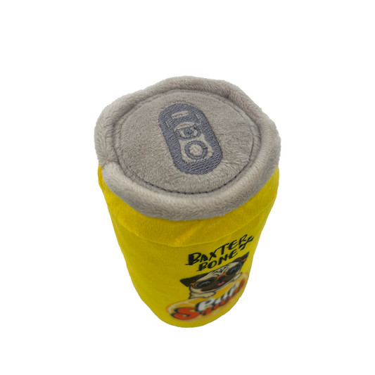 Baxter Bone Pup Squash Soda Can Pet Toy