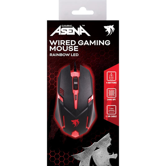 Asena Wired Gaming Mouse Rainbow Led Each
