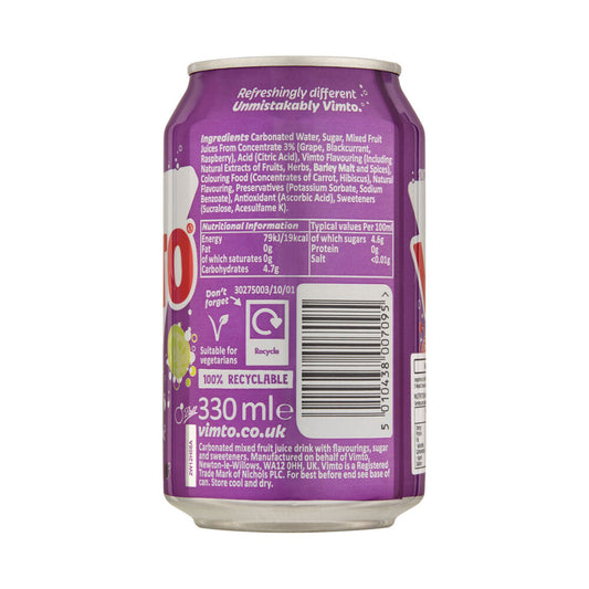 Vimto Fizzy Soft Drink Can - 330mL