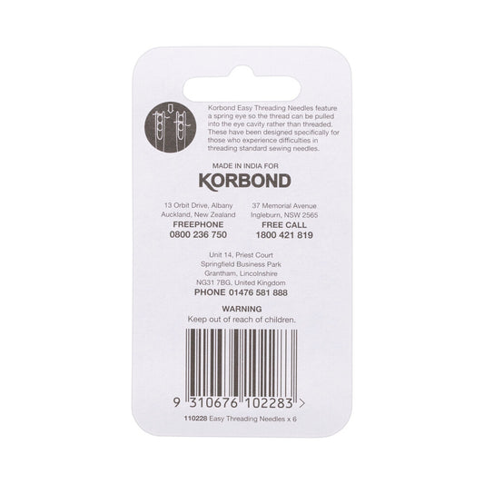 Korbond Easy Threading Needles - 1 each