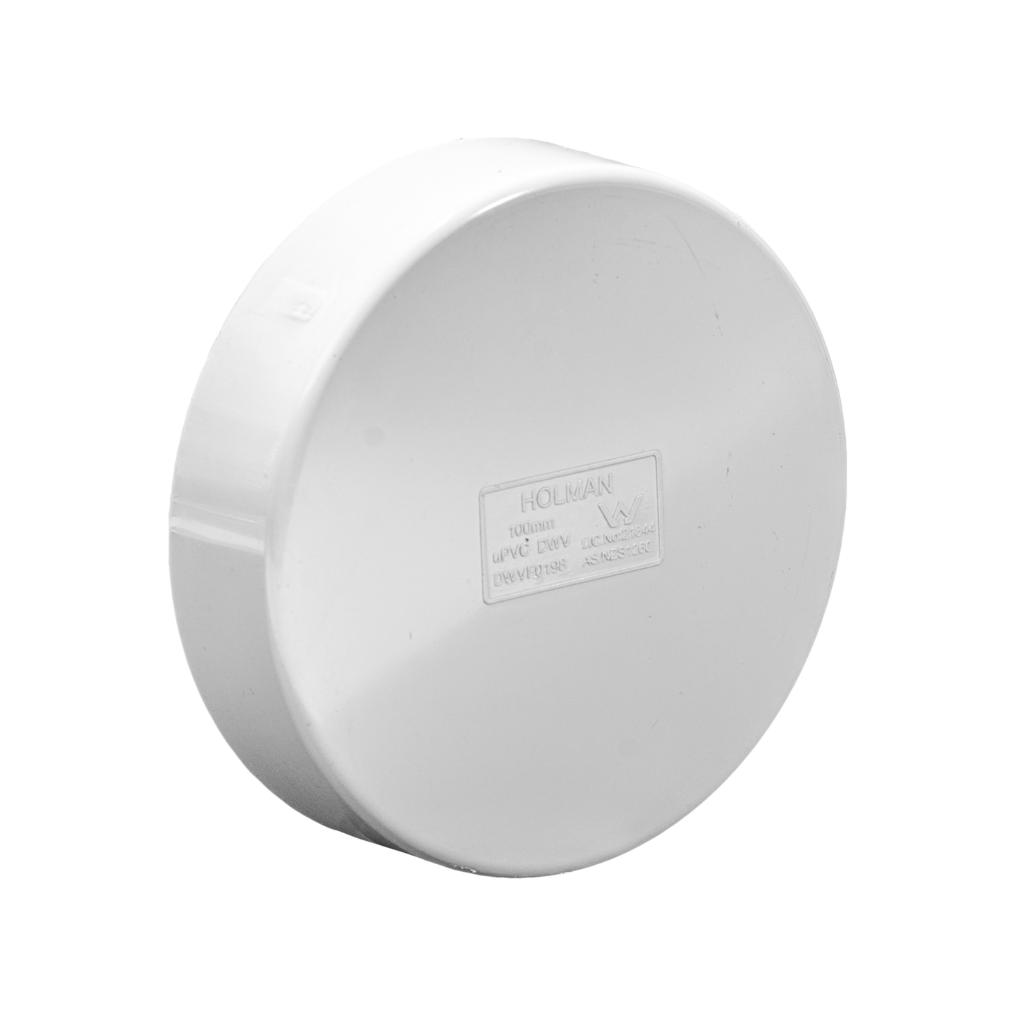 Holman PVC DWV Push On Cap - 100mm