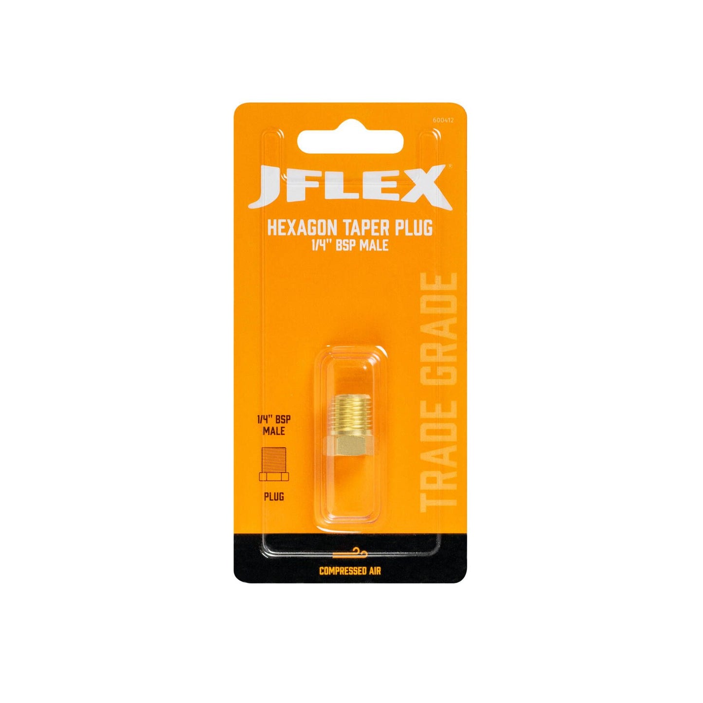 Jflex Hexagon Plug - 1/4" BSP Male