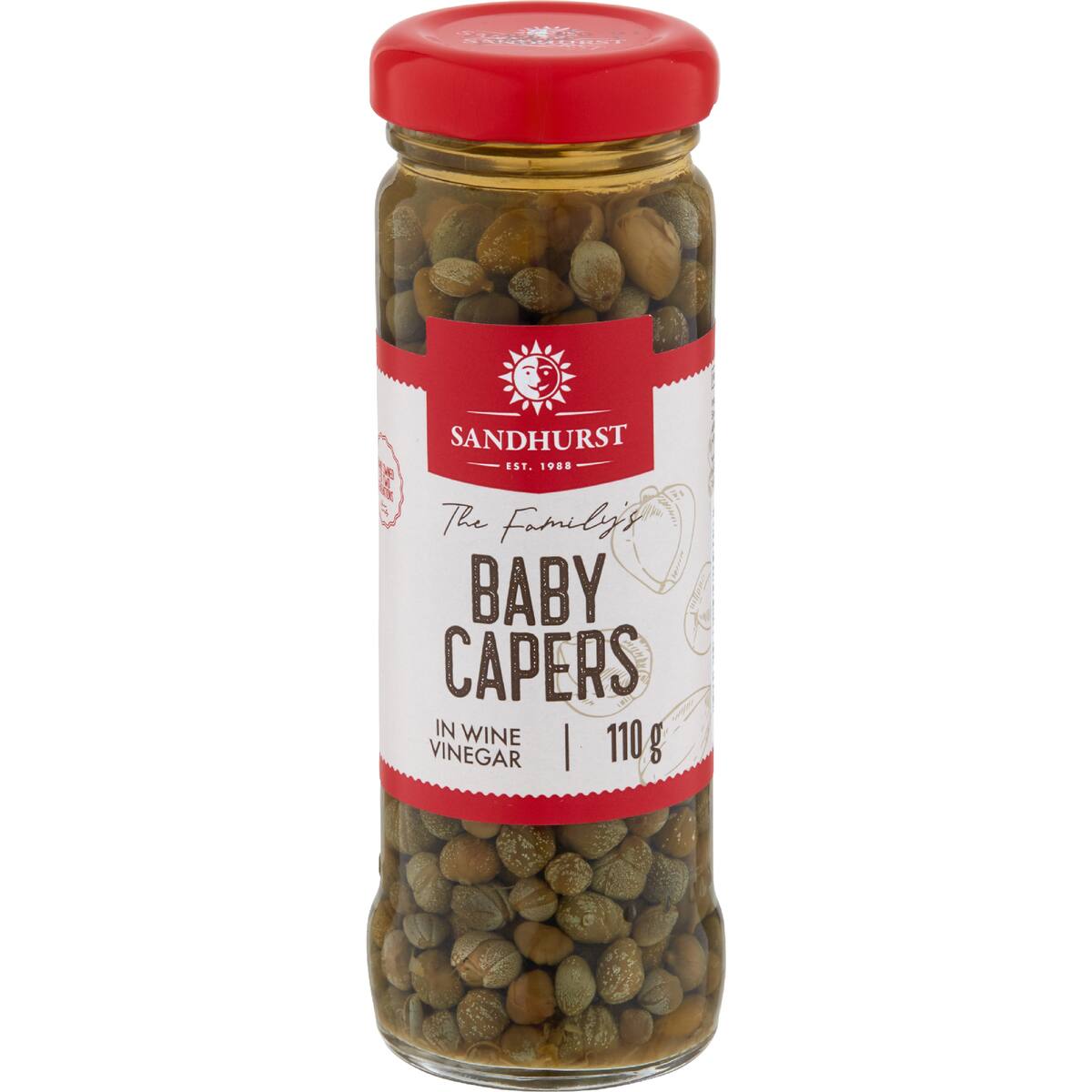 Sandhurst Baby Capers In Wine Vinegar 110g