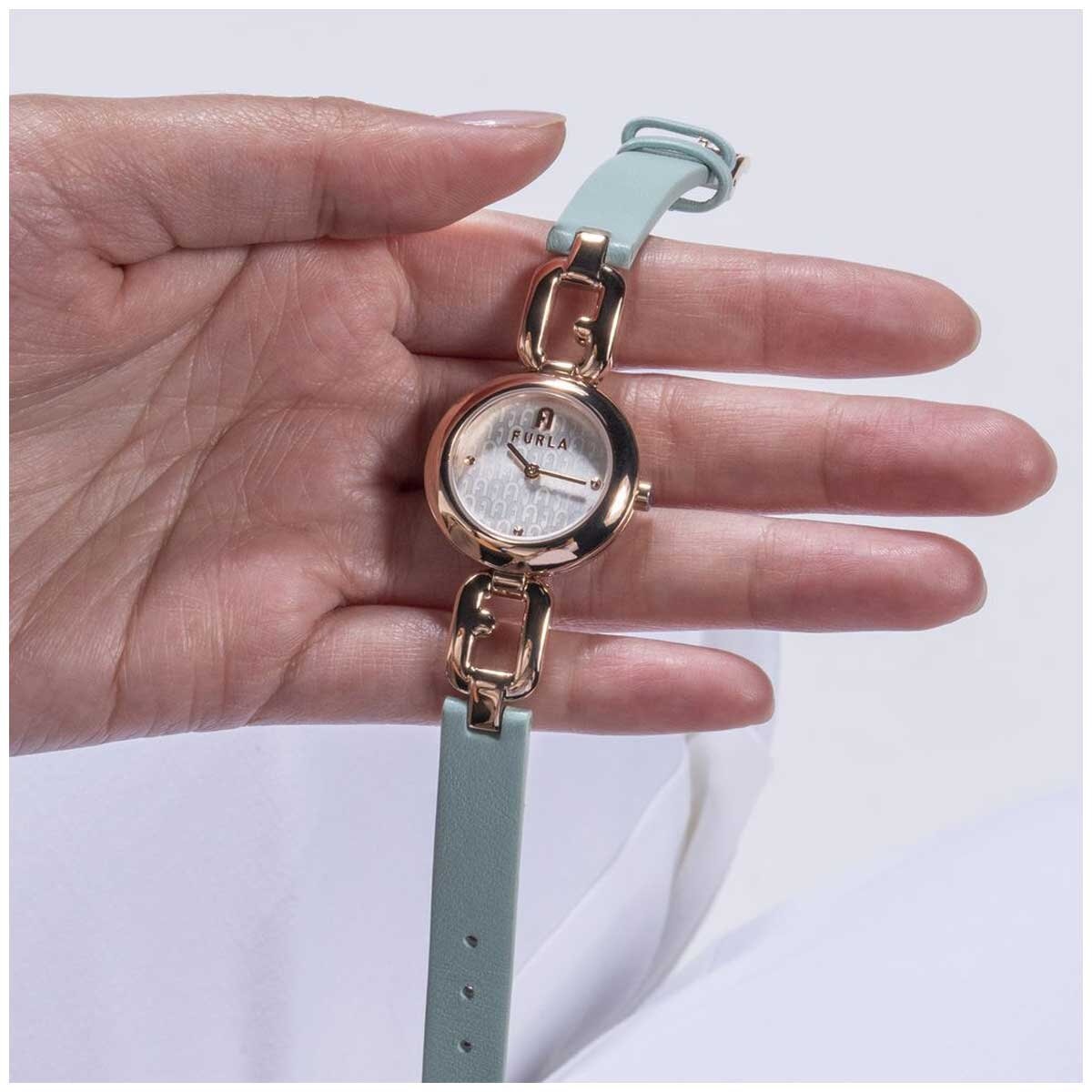 Furla Jewellery Arco Chain Green Women’s Watch WW0015010L5