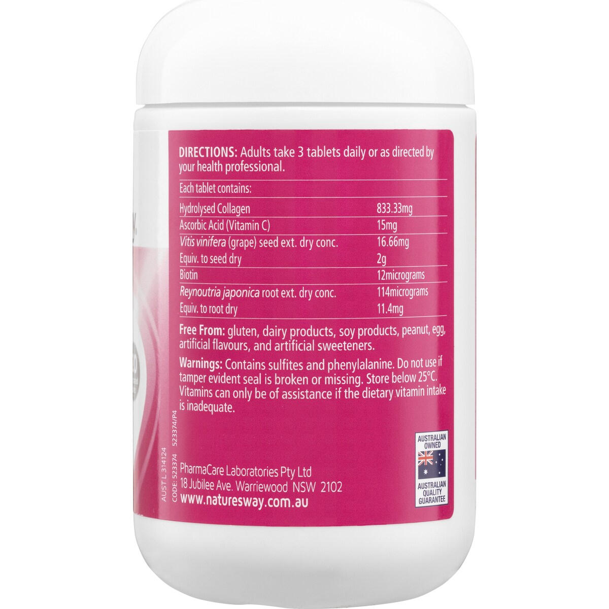 Natures Way Beauty Collagen Tablets 120 pack