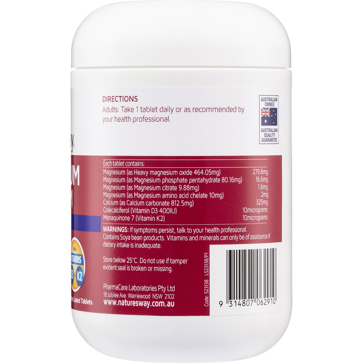 Nature's Way Magnesium + Calcium Muscle & Bones 150 pack