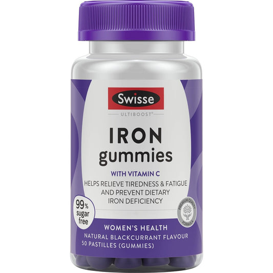 Swisse Ultiboost Iron Gummies Helps Relieve Fatigue 50 Pack