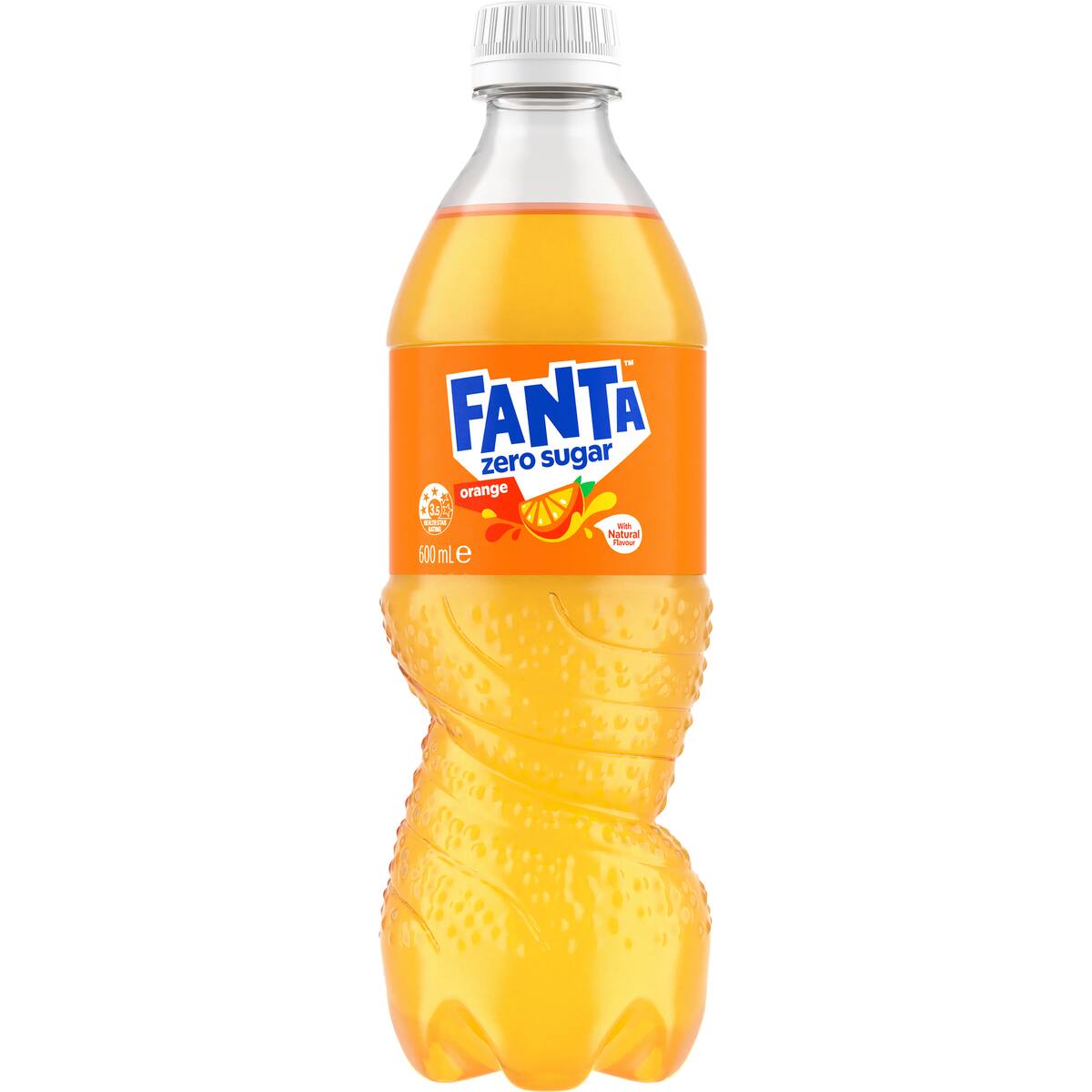 Fanta Orange Zero Sugar Soft Drink Bottles 600ml