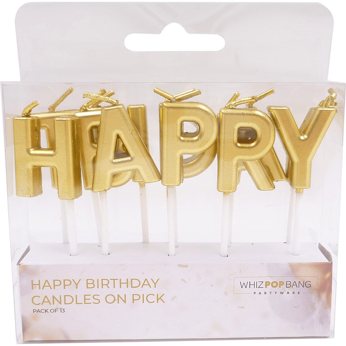 Whiz Pop Bang Happy Birthday Candles On Pick 13 Pack
