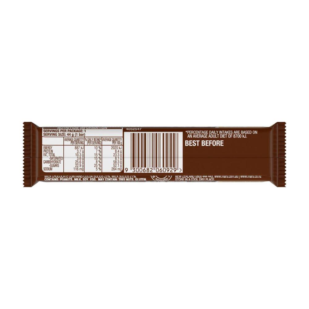 Snickers Milk Chocolate Bar Peanuts Caramel - 44g